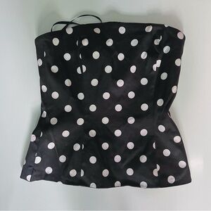 Black and White Polka Dot Size 0 White House Black Market Corset